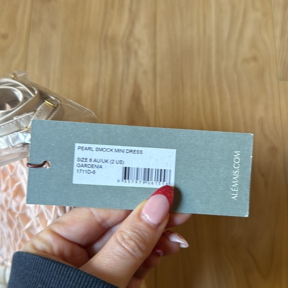 ALEMAIS PEARL SMOCK MINI DRESS - Picture 4 of 5